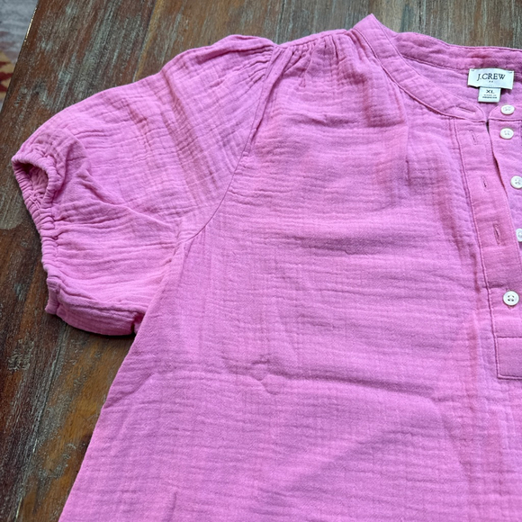 J Crew Pink Gauze Short Sleeve Tee XL - Picture 3 of 10